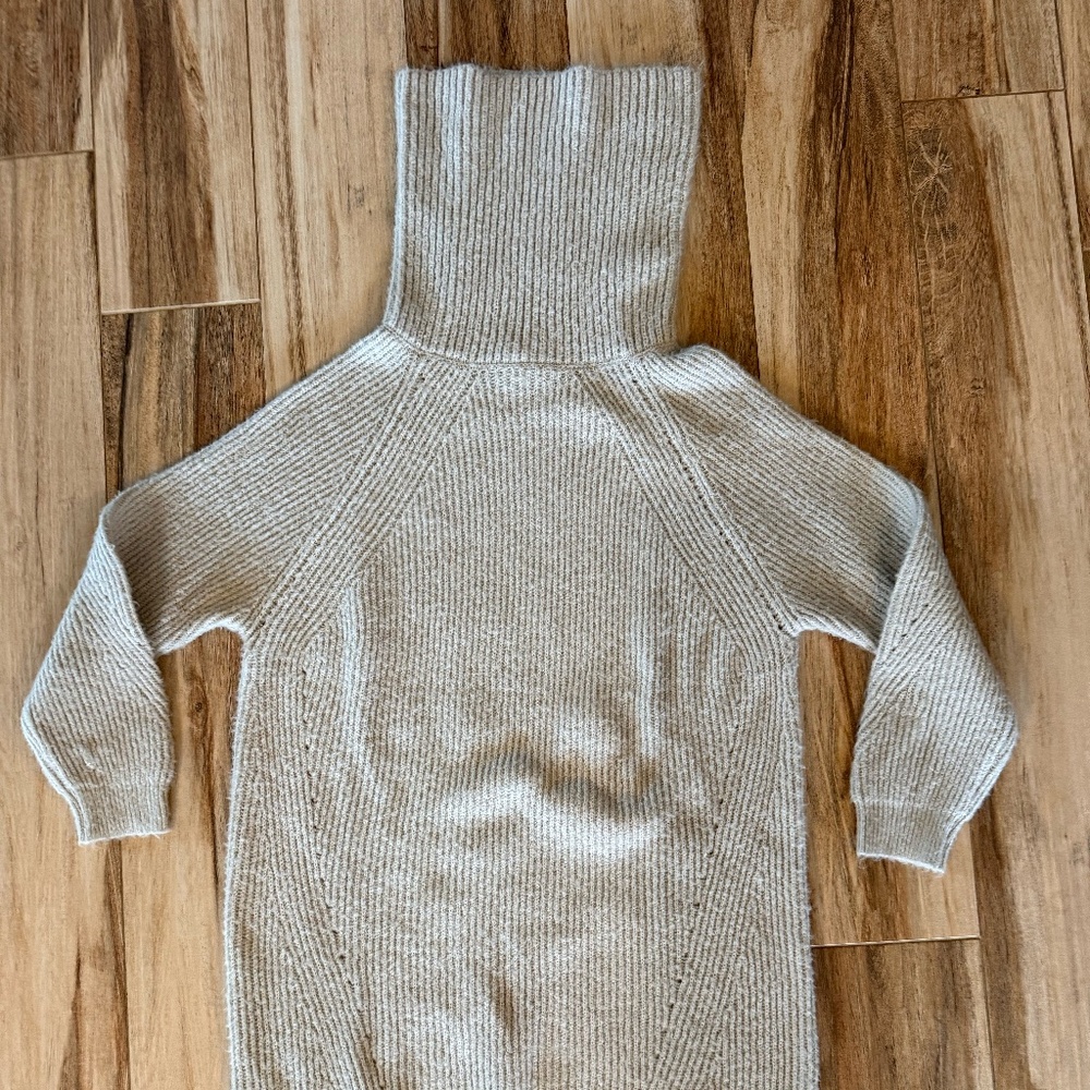 Soft gray sweater dress